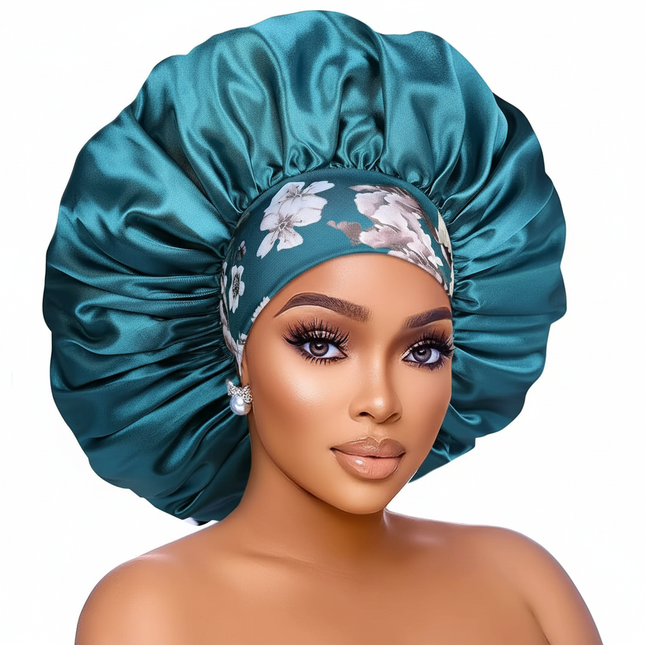 Women's Satin Sleep Cap, High Density Bonnet, Breathable Design, Elastic Wide Band, Soft Fabric