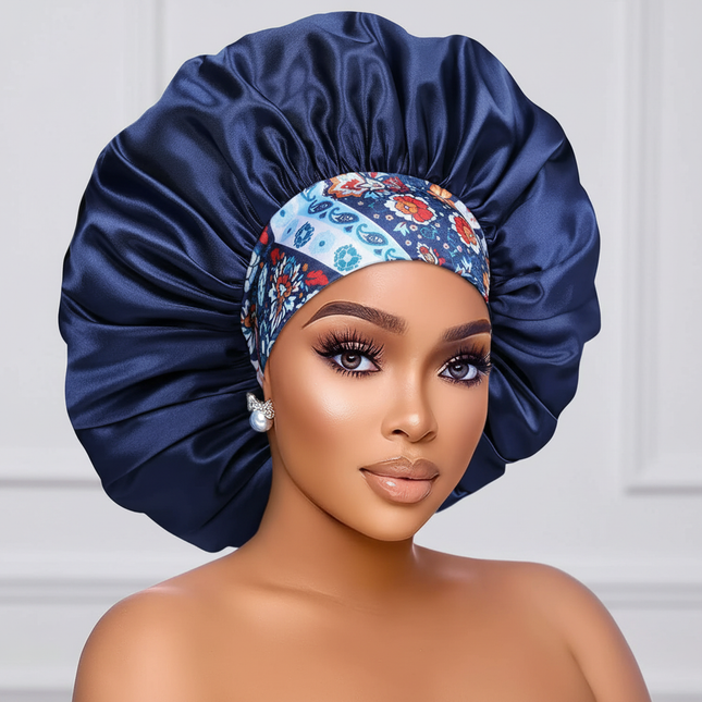 Women's Satin Sleep Cap, High Density Bonnet, Breathable Design, Elastic Wide Band, Soft Fabric