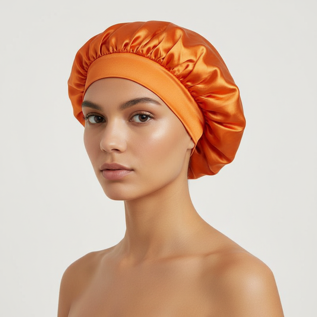 Satin Wide-brimmed Nightcap Styling Silk Headband for Sleeping Nightcap with Elasticated Floppy Band Cap Hair Shower Cap