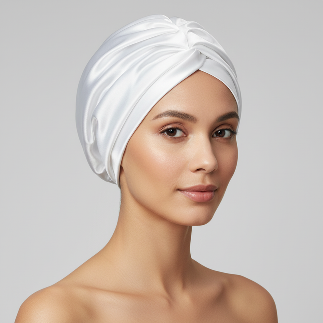 Women Satin Solid Sleeping Hat Night Sleep Cap for Women Shower Caps Waterproof Solid Sleeping Hair Bonnets Adjustable Cap
