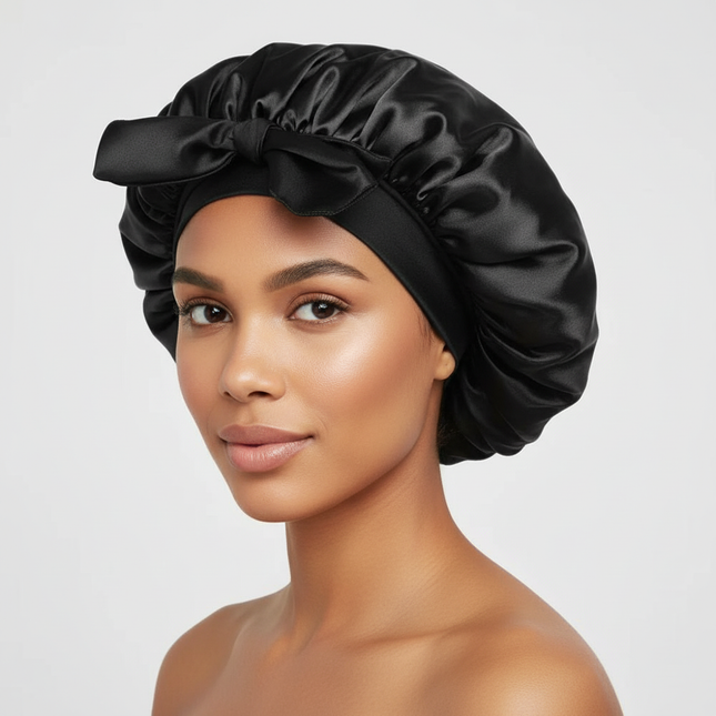 Satin Bonnet Silk Bonnet Adjustable Bonne For Sleeping Hair Bonnet With Tie Band Bonnets For Women Men