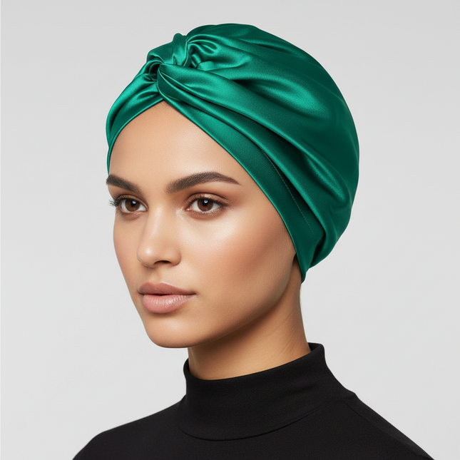 Women Satin Solid Sleeping Hat Double Layered Night Sleep Cap For Women Shower Caps Waterproof Sleeping Hair Bonnets Cap