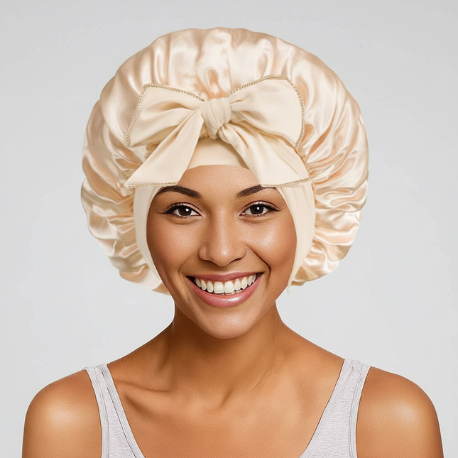 Sleeping Hat Women Satin Solid Night Sleep Cap Hair Care Bonnet Nightcap For Women Men Unisex Cap Bonnet De Nuit Shower Turban
