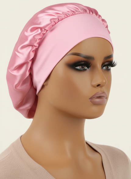 Unisex Head Wrap Elastic Band Bonnet sleep cap Extra Large Satin Silky Bonnet Sleep with Premium Elastic Band