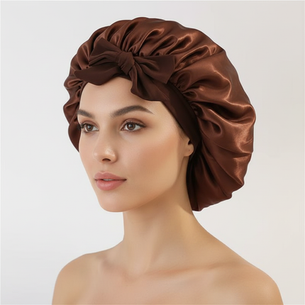 Bonnets Silk Satin Hat Hair Night Satin Bonnet Satin Hat To Sleep Bonnets for Women Cap Beanie Curly Braid Hair DM04