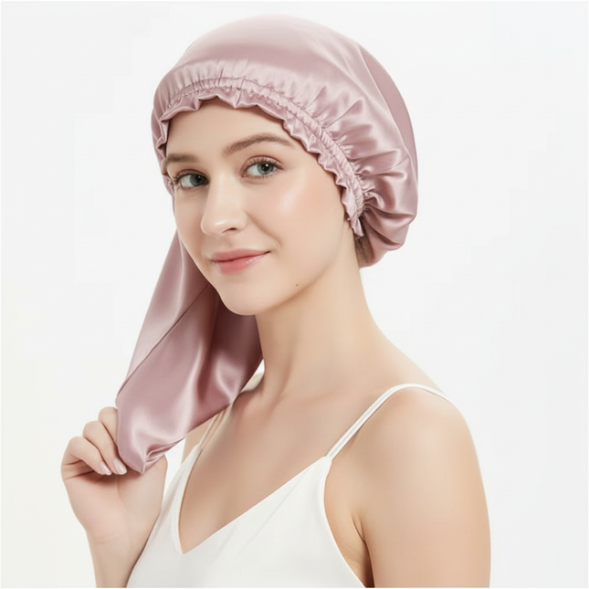 100% Pure Mulberry Silk Hair Bonnets for Women Sleeping Cap Silk Sleep Cap Night Bonnet Caps Hair Protection Turban Head Wraps