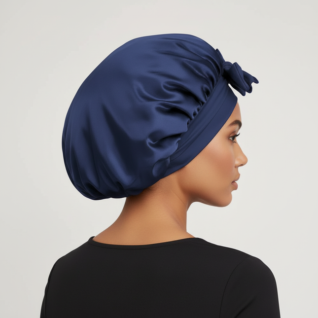 Satin Bonnet Silk Bonnet Adjustable Bonne For Sleeping Hair Bonnet With Tie Band Bonnets For Women Men - gallery 1