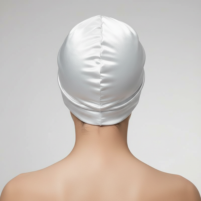 Women Satin Solid Sleeping Hat Double Layered Night Sleep Cap For Women Shower Caps Waterproof Sleeping Hair Bonnets Cap - gallery 1