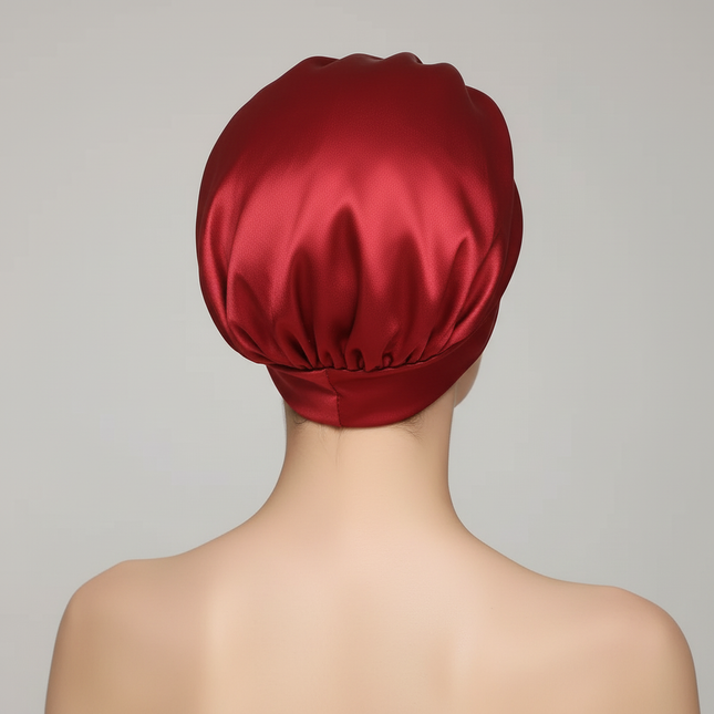 100% Mulberry Silk Bonnet Silk Sleeping Cap Double-Sided Real Silk For Hair Skin  Turban - gallery 1