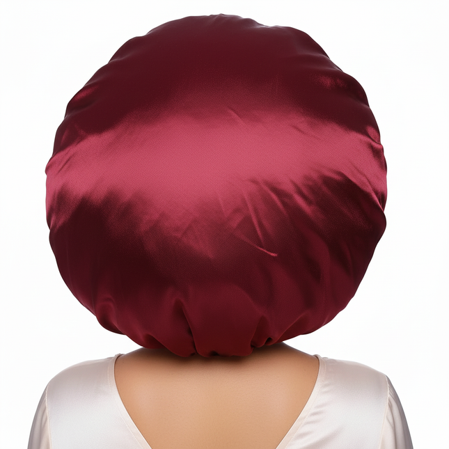 Women's Satin Sleep Cap, High Density Bonnet, Breathable Design, Elastic Wide Band, Soft Fabric - gallery 1