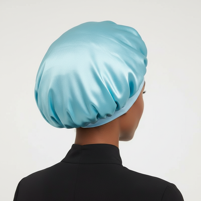 Satin Wide-brimmed Nightcap Styling Silk Headband for Sleeping Nightcap with Elasticated Floppy Band Cap Hair Shower Cap - gallery 1