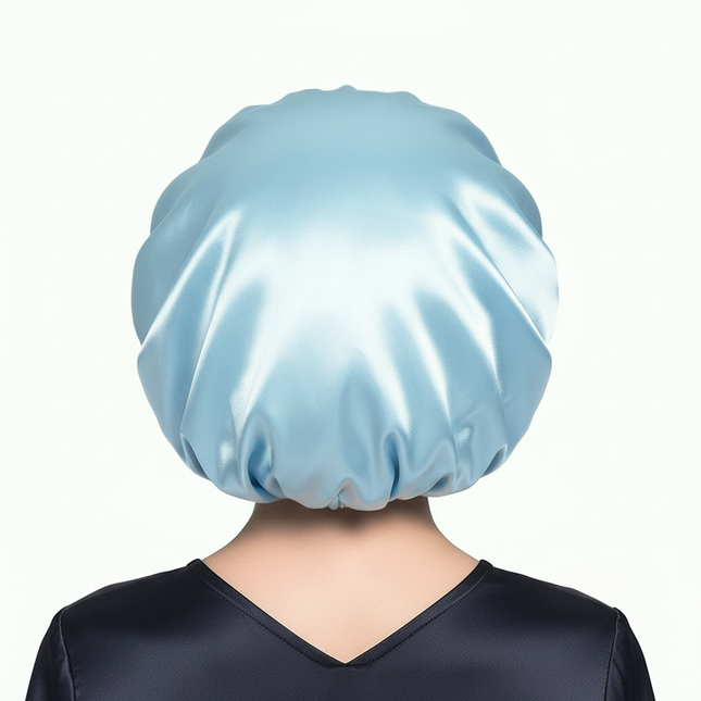 New Women Solid Reversible Satin Bonnet for Curly Hair Cap Double Layer Adjustable Sleep Cap Elastic Hair Cap Haircare Night Hat - gallery 1