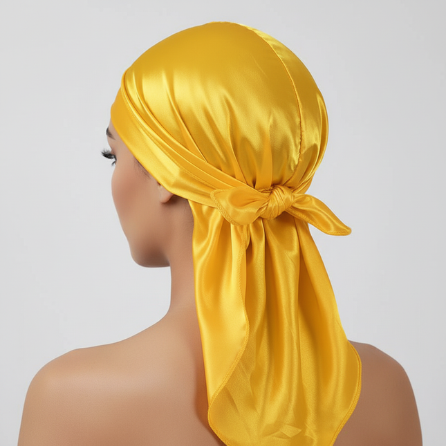 Unisex Silky Durags Bandanas Turban Hat Wigs Doo Men Satin Durag Biker Headwear Headband Hair Accessories Extra Long Tail Du-Rag - gallery 1