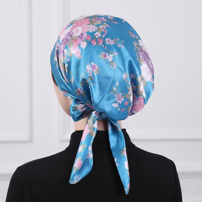 Women Silk Satin Cap Night Sleep Cap Hair Bonnet Hat Head Cover Satin Turban Headscarf Adjustable Ladies Long Hair Care Bonnet - gallery 1
