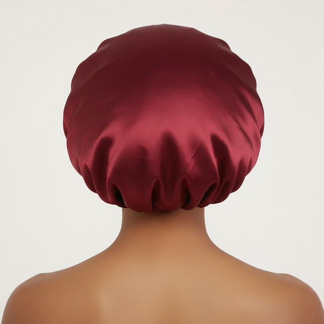 Newest Arrival Women Satin Bonnet Cap Fashion Elastic Wide Band Hair Protect Head Cover Night Sleep Hat Beauty Salon Cover Hair - gallery 1