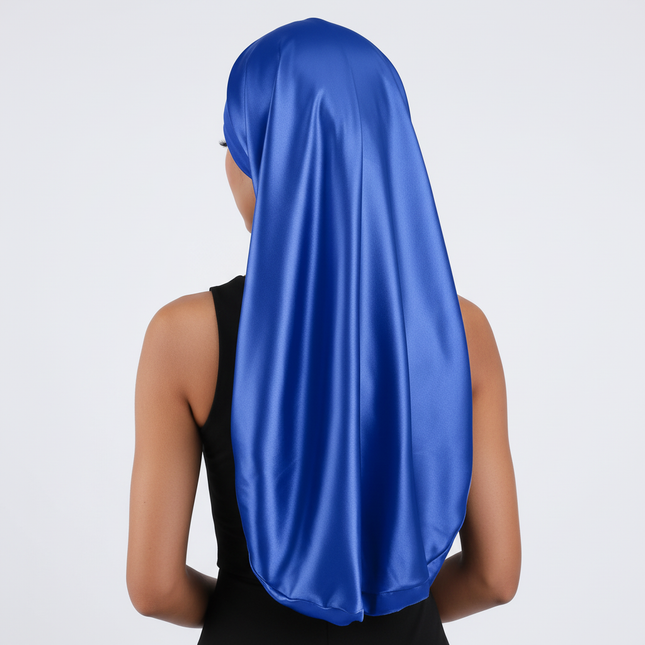 Long Satin Bonnet Sleep Cap Silk Sleeping Cap With Wide Elastic Band Loose Night Hat For Women Braids Curly Hair Natural Hair - gallery 1