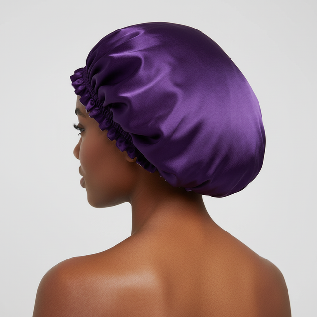 Lady Silk Night Sleep Hats Double Layer Head Cover Fashion Shower Cap Adjustable Silk Satin Bonnet For Women - gallery 1