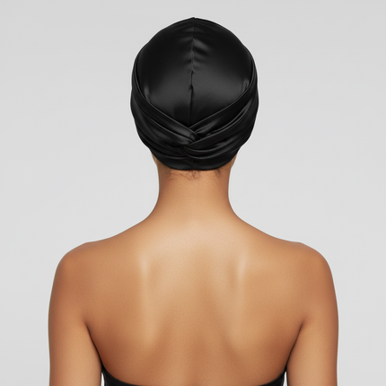 Women Satin Solid Sleeping Hat Double Layered Night Sleep Cap For Women Shower Caps Waterproof Sleeping Hair Bonnets Cap - gallery 1