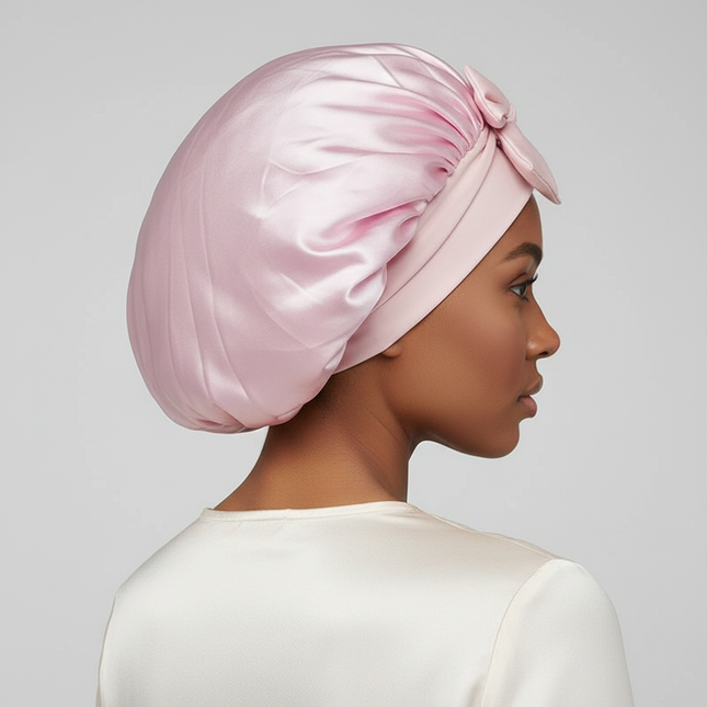 Satin Bonnet Silk Bonnet Adjustable Bonne For Sleeping Hair Bonnet With Tie Band Bonnets For Women Men - gallery 1