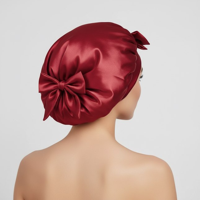 Satin Bonnet Silk Bonnet Adjustable Bonne For Sleeping Hair Bonnet With Tie Band Bonnets For Women Men - gallery 1