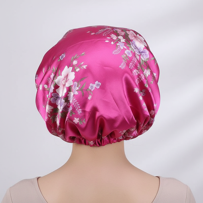 Extra Large Satin Lined Bonnet Women Big Size Beauty Print Satin Silk Bonnet Sleep Night Cap Head Cover Bonnet Hat Wholesale - gallery 1