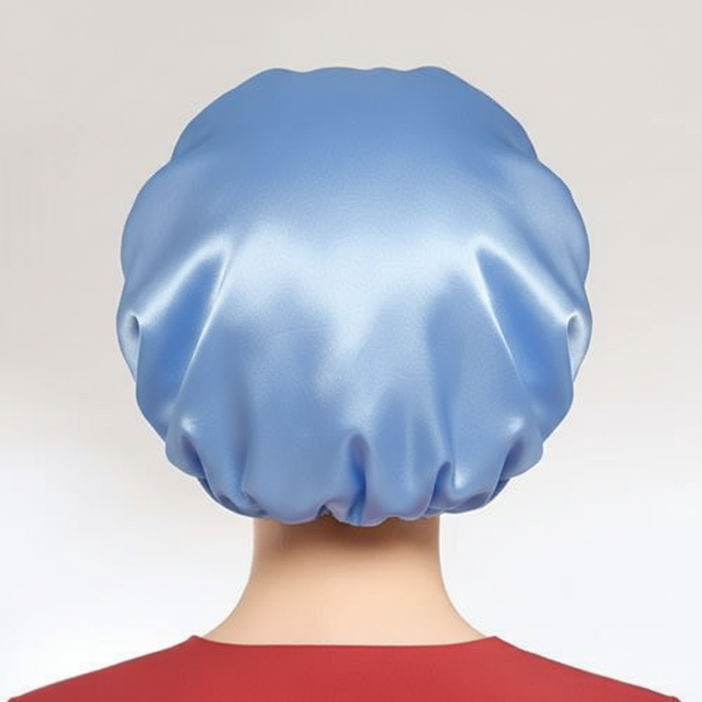 Newly Satin Night Hair Cap Women's Solid Sleeping Hat Sleep Care Bonnet Nightcap For Women Unisex Cap - gallery 1