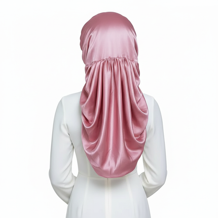 Bowknot Braid Bonnet, Unscented Satin Sleep Cap with Elastic Band and Long Tie for Women - Breathable Night Hair Bonnet - gallery 1
