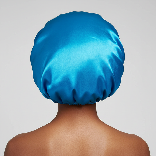 New Women Oversized Silky Hair Soft Elegant Bonnet Solid Color Satin Bonnet Sleeping Night Cap Elastic Shower Bath Hats - gallery 1