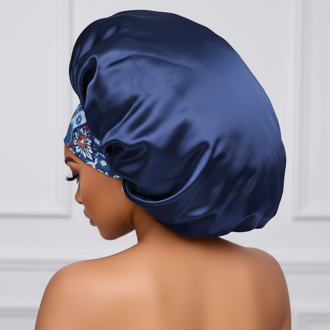 Women's Satin Sleep Cap, High Density Bonnet, Breathable Design, Elastic Wide Band, Soft Fabric - gallery 1