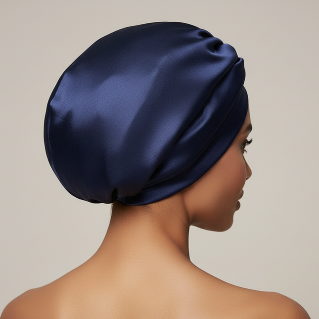 100 Mulberry Silk Turban Bonnets for Women Twisted Sleeping Night Cap 19 Momme Pure Silk Hair Wrap Cap for Curly Ladies Headwrap - gallery 1