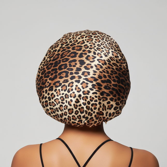 New Satin Hair Caps for Sleeping Women Bath Wide-brimmed Headwear Cover Hat Curly Hair Styling Accessories Hair Cap for Sleeping - gallery 1