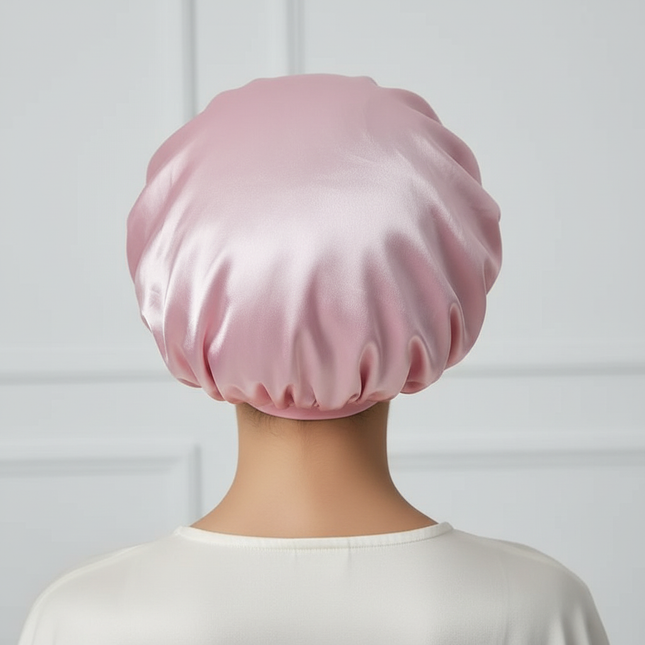 Women Satin Sleeping Cap Soft Large Elastic Wide Band Colorful Silk Hat Curly Hair Care Beauty Makeup - gallery 1