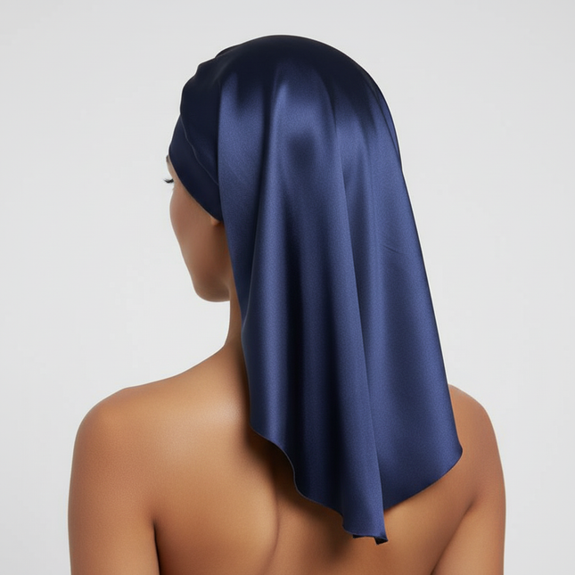 Long Women Large Satin Bonnet Silky Night Sleeping Cap Adjusting Button Night Hat Beauty Salon Hair Care Hat Bathroom Products - gallery 1