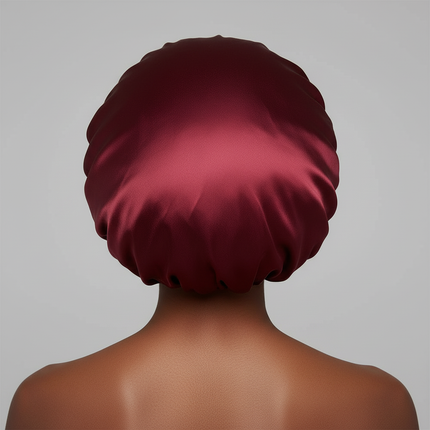 Sleep Bonnet Large Size Black Slim Band Elastic Shiny Headwear Soft Women Long Curly Hair Wrap Satin Hat Sleeping Home Supplies - gallery 1