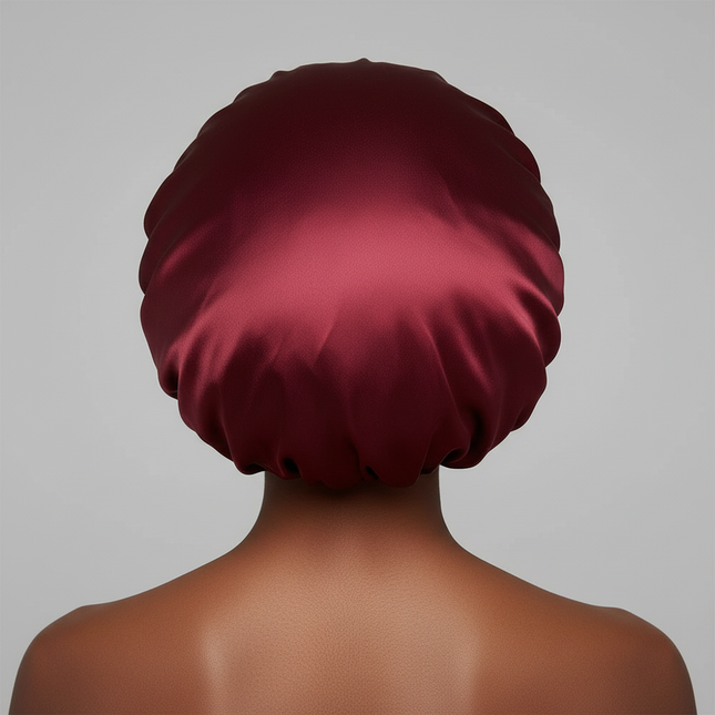 Sleep Bonnet Large Size Black Slim Band Elastic Shiny Headwear Soft Women Long Curly Hair Wrap Satin Hat Sleeping Home Supplies - gallery 1