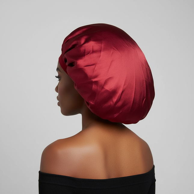 New Women Oversized Silky Hair Soft Elegant Bonnet Solid Color Satin Bonnet Sleeping Night Cap Elastic Shower Bath Hats - gallery 1