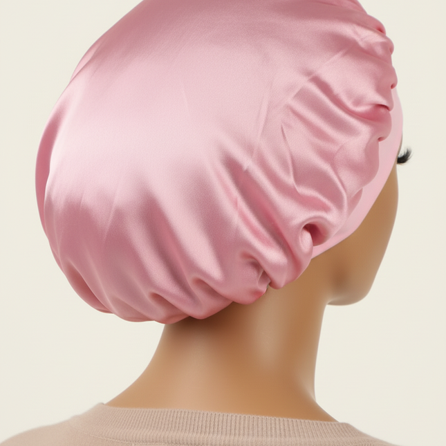 Unisex Head Wrap Elastic Band Bonnet sleep cap Extra Large Satin Silky Bonnet Sleep with Premium Elastic Band - gallery 1