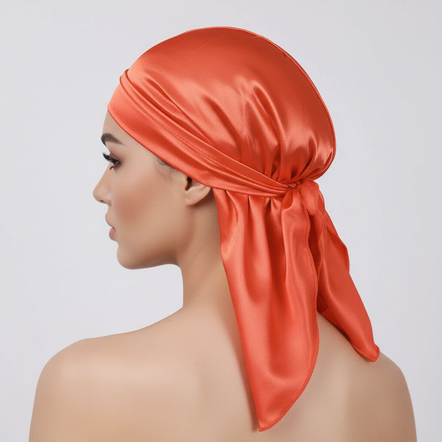 Unisex Silky Durags Bandanas Turban Hat Wigs Doo Men Satin Durag Biker Headwear Headband Hair Accessories Extra Long Tail Du-Rag - gallery 1