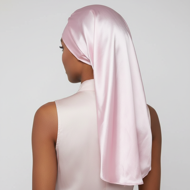 Long Women Large Satin Bonnet Silky Night Sleeping Cap Adjusting Button Night Hat Beauty Salon Hair Care Hat Bathroom Products - gallery 1