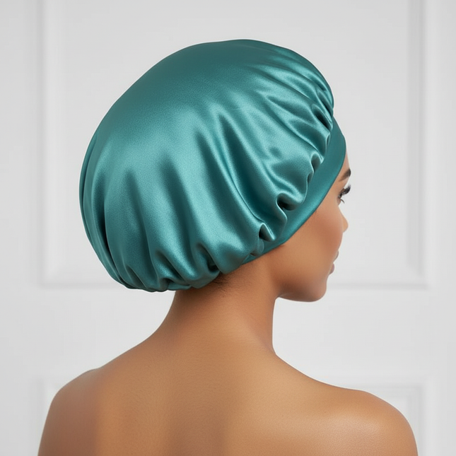 Satin Wide-brimmed Nightcap Styling Silk Headband for Sleeping Nightcap with Elasticated Floppy Band Cap Hair Shower Cap - gallery 1