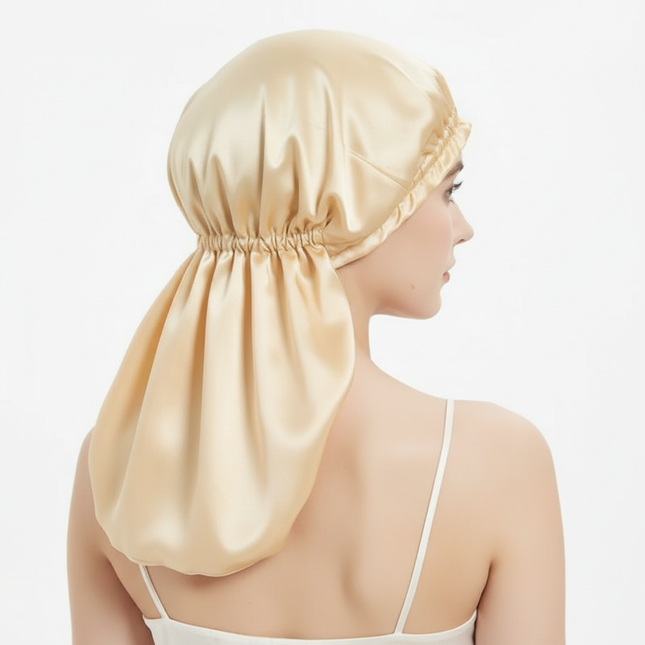100% Pure Mulberry Silk Hair Bonnets for Women Sleeping Cap Silk Sleep Cap Night Bonnet Caps Hair Protection Turban Head Wraps - gallery 1