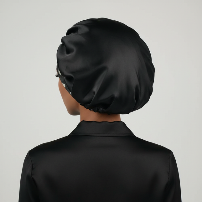 1PC Satin Sleeping Hat Night Sleep Hair Care Bonnet Nightcap Extra Satin Silky Shower Caps Sleep Cap with Premium Elastic Band - gallery 1