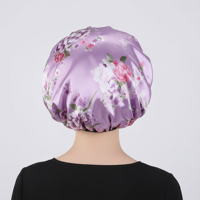 New Satin Hair Caps for Sleeping Women Bath Double Layer Headwear Cover Hat Curly Hair Styling Accessories Hair Cap for Sleeping - gallery 1