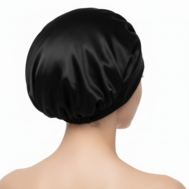 Silky Satin Lined Bonnet Sleep Cap Adjustable Stay On All Night Hair Wrap Cover Slouchy Beanie Curly Protection Silk Hair Bonnet - gallery 1