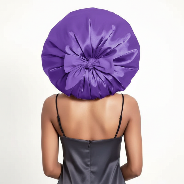 Satin Bonnet Bonnet Adjustable Bonne For Sleeping Hair Bonnet With Tie Band Bonnets For Women Men - gallery 1