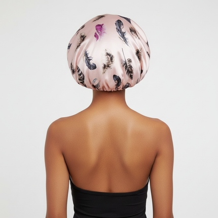 New Women's Extra Large Hair Cap For Sleeping African Printed Satin Cap Elastic Night Turban Artificial Silk Chemo Bonnet - gallery 1