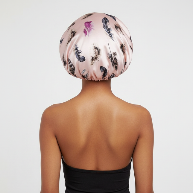 New Women's Extra Large Hair Cap For Sleeping African Printed Satin Cap Elastic Night Turban Artificial Silk Chemo Bonnet - gallery 1