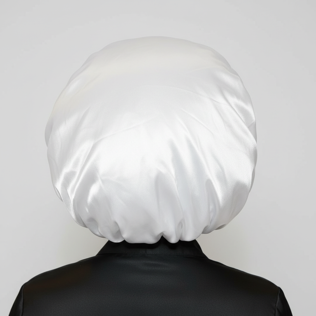 Black Waterproof Shower Cap Extra Large Women's Single Layer Eva Shower Cap Oil-baked Elastic Bathroom Cap Hood Hair Bonnet - gallery 1