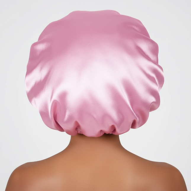 Sleeping Silk Bonnet With Tie Band Women Satin Bonnet Double Layer Satin Lined Hair Bonnet Curly Hair Sleeping Caps Night Cap - gallery 1