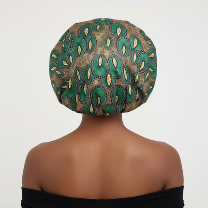 New Women's Extra Large Hair Cap For Sleeping African Printed Satin Cap Elastic Night Turban Artificial Silk Chemo Bonnet - gallery 1
